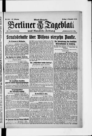 Berliner Tageblatt und Handels-Zeitung on Dec 6, 1918