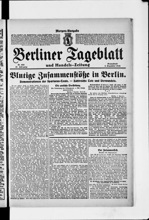 Berliner Tageblatt und Handels-Zeitung vom 07.12.1918
