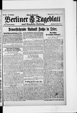 Berliner Tageblatt und Handels-Zeitung vom 12.12.1918