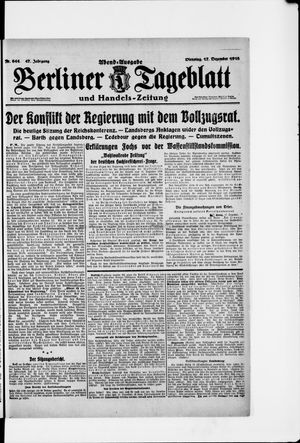 Berliner Tageblatt und Handels-Zeitung vom 17.12.1918