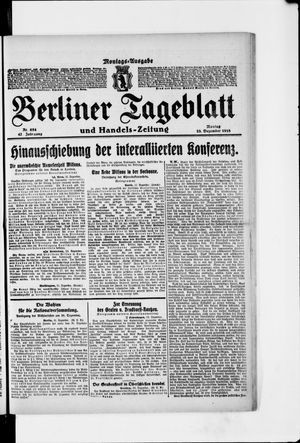 Berliner Tageblatt und Handels-Zeitung vom 23.12.1918