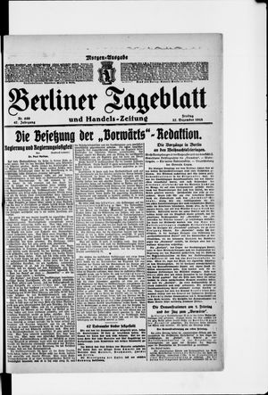 Berliner Tageblatt und Handels-Zeitung on Dec 27, 1918