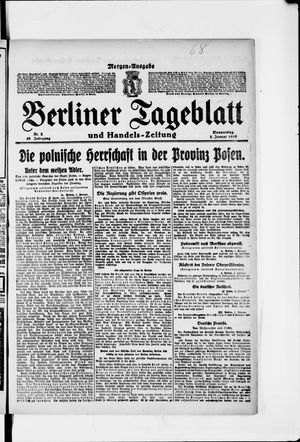 Berliner Tageblatt und Handels-Zeitung vom 02.01.1919