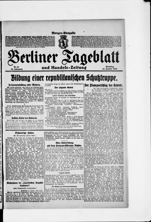 Berliner Tageblatt und Handels-Zeitung vom 14.01.1919