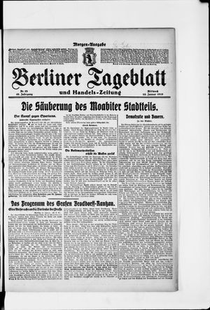 Berliner Tageblatt und Handels-Zeitung vom 15.01.1919