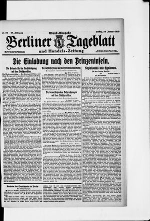 Berliner Tageblatt und Handels-Zeitung on Jan 24, 1919