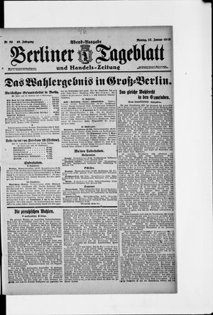 Berliner Tageblatt und Handels-Zeitung vom 27.01.1919