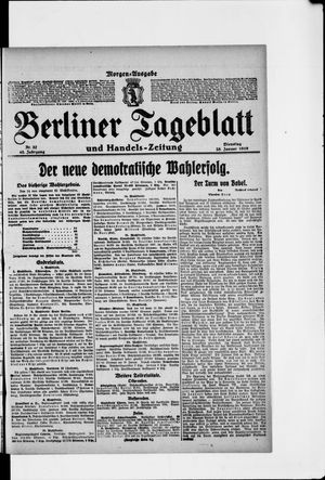 Berliner Tageblatt und Handels-Zeitung vom 28.01.1919