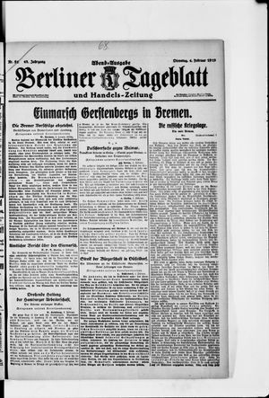Berliner Tageblatt und Handels-Zeitung vom 04.02.1919