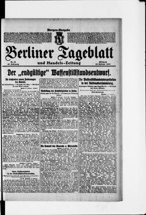 Berliner Tageblatt und Handels-Zeitung vom 19.02.1919