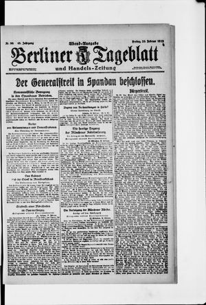 Berliner Tageblatt und Handels-Zeitung vom 28.02.1919