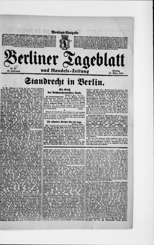 Berliner Tageblatt und Handels-Zeitung on Mar 10, 1919