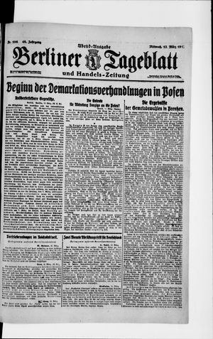 Berliner Tageblatt und Handels-Zeitung vom 12.03.1919