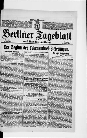 Berliner Tageblatt und Handels-Zeitung vom 16.03.1919