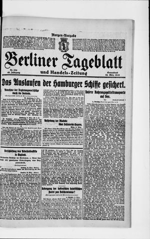 Berliner Tageblatt und Handels-Zeitung vom 22.03.1919