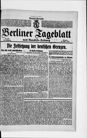 Berliner Tageblatt und Handels-Zeitung vom 23.03.1919