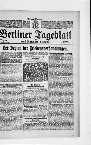 Berliner Tageblatt und Handels-Zeitung vom 26.03.1919