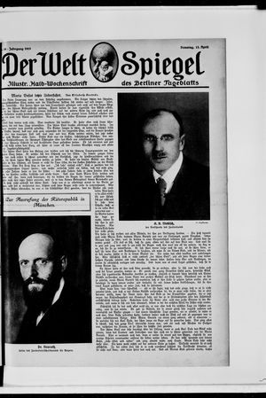 Berliner Tageblatt und Handels-Zeitung on Apr 13, 1919