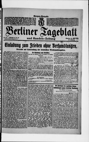 Berliner Tageblatt und Handels-Zeitung vom 20.04.1919