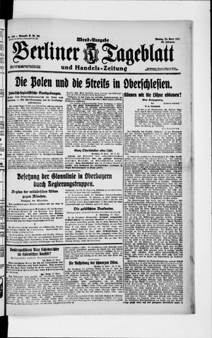 Berliner Tageblatt und Handels-Zeitung vom 28.04.1919