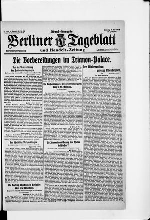 Berliner Tageblatt und Handels-Zeitung on May 6, 1919