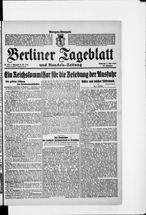 Berliner Tageblatt und Handels-Zeitung on May 7, 1919