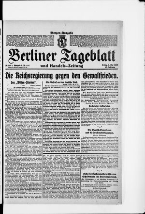 Berliner Tageblatt und Handels-Zeitung vom 09.05.1919