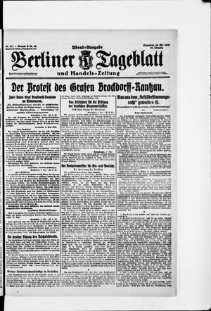 Berliner Tageblatt und Handels-Zeitung on May 10, 1919