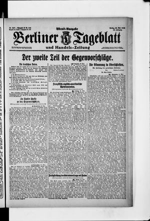 Berliner Tageblatt und Handels-Zeitung on May 30, 1919