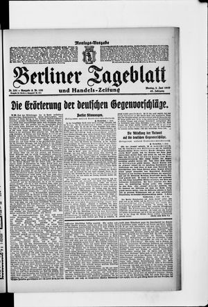 Berliner Tageblatt und Handels-Zeitung vom 02.06.1919