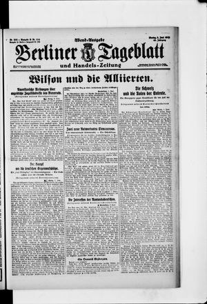 Berliner Tageblatt und Handels-Zeitung vom 02.06.1919