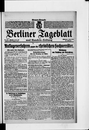 Berliner Tageblatt und Handels-Zeitung vom 04.06.1919