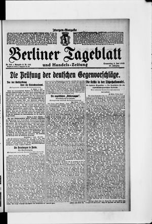 Berliner Tageblatt und Handels-Zeitung vom 05.06.1919