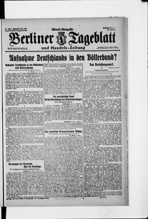 Berliner Tageblatt und Handels-Zeitung vom 10.06.1919