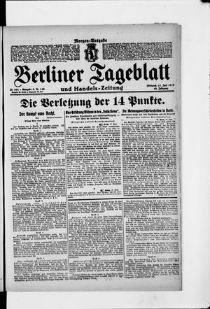Berliner Tageblatt und Handels-Zeitung vom 11.06.1919