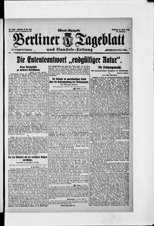 Berliner Tageblatt und Handels-Zeitung vom 11.06.1919