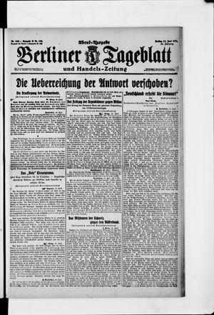 Berliner Tageblatt und Handels-Zeitung vom 13.06.1919