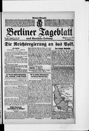 Berliner Tageblatt und Handels-Zeitung vom 25.06.1919