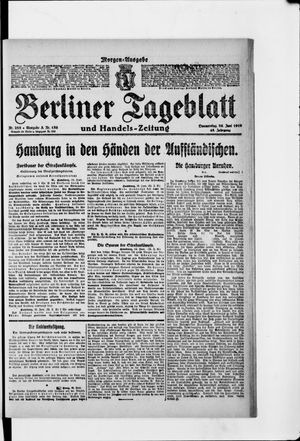 Berliner Tageblatt und Handels-Zeitung vom 26.06.1919
