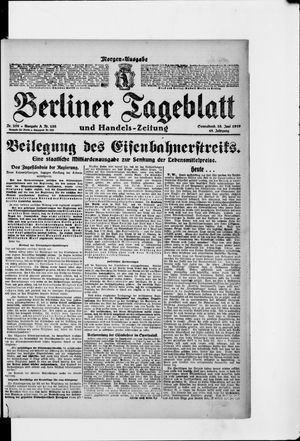 Berliner Tageblatt und Handels-Zeitung vom 28.06.1919
