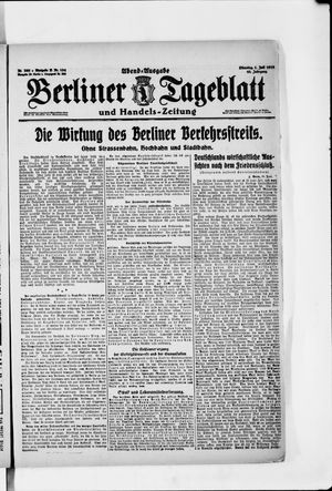 Berliner Tageblatt und Handels-Zeitung on Jul 1, 1919
