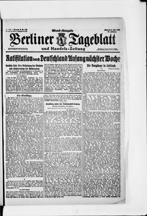 Berliner Tageblatt und Handels-Zeitung vom 02.07.1919