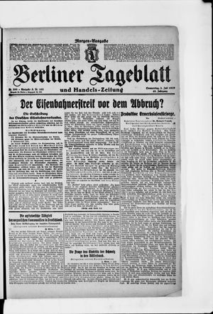 Berliner Tageblatt und Handels-Zeitung on Jul 3, 1919