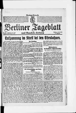 Berliner Tageblatt und Handels-Zeitung vom 07.07.1919