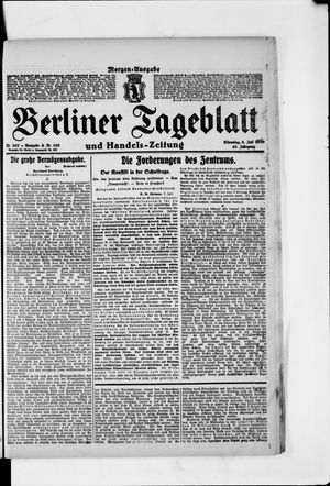 Berliner Tageblatt und Handels-Zeitung vom 08.07.1919