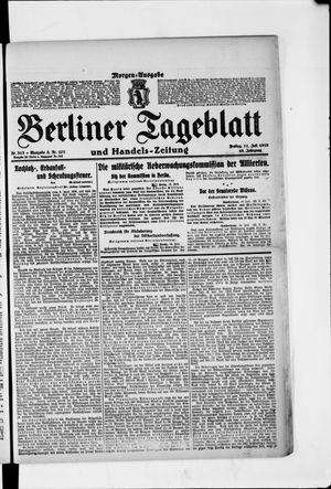 Berliner Tageblatt und Handels-Zeitung vom 11.07.1919