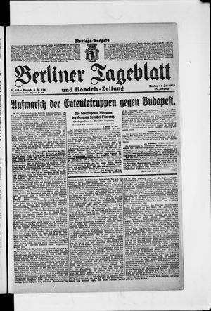 Berliner Tageblatt und Handels-Zeitung vom 14.07.1919