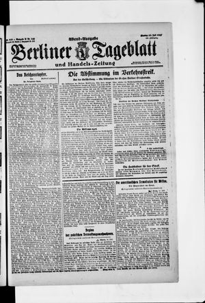 Berliner Tageblatt und Handels-Zeitung vom 14.07.1919