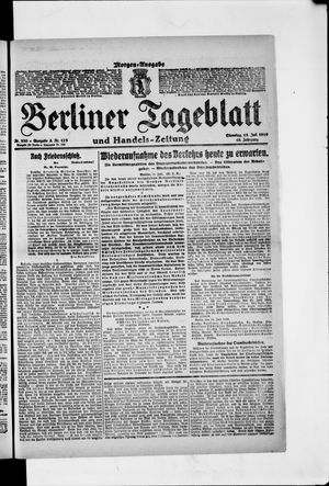 Berliner Tageblatt und Handels-Zeitung vom 15.07.1919