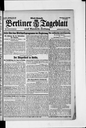 Berliner Tageblatt und Handels-Zeitung vom 17.07.1919